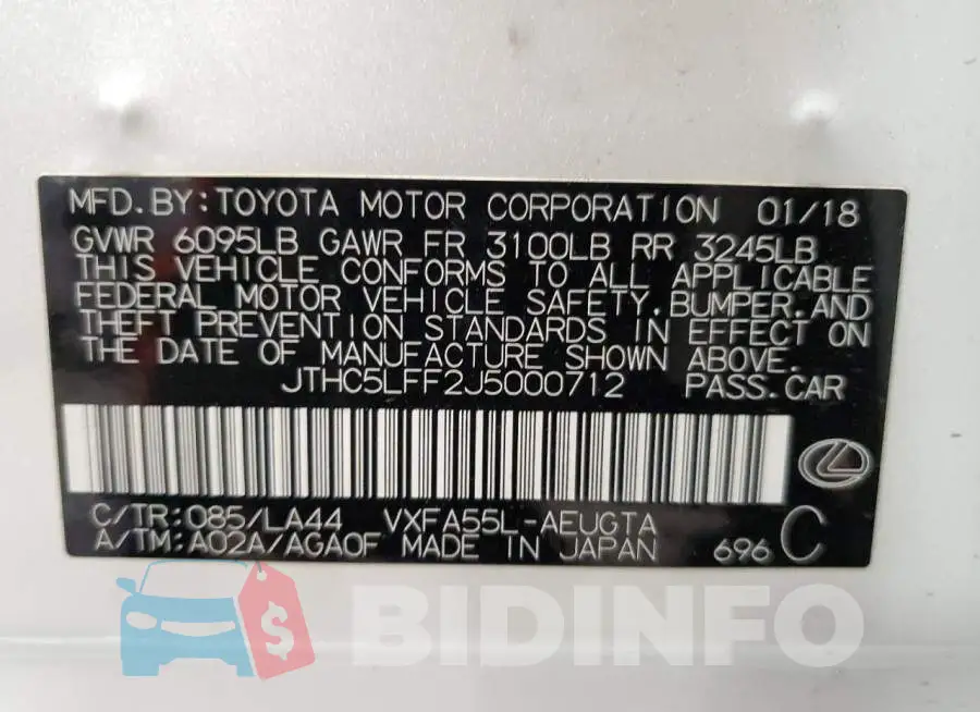 JTHC5LFF2J5000712 Photo# 12