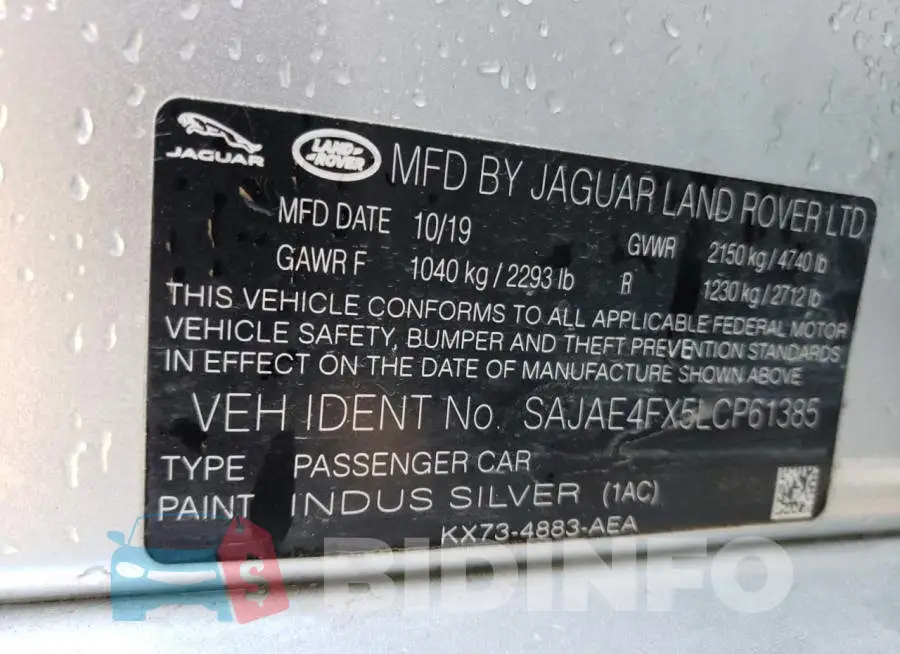 SAJAE4FX5LCP61385 Photo# 12