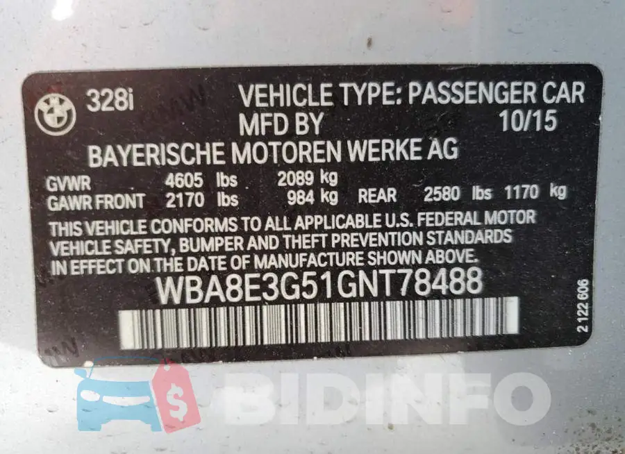 WBA8E3G51GNT78488 Photo# 13