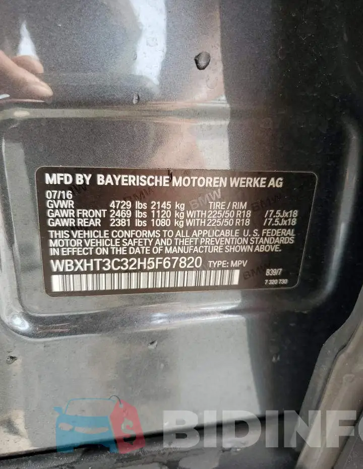 WBXHT3C32H5F67820 Photo# 13