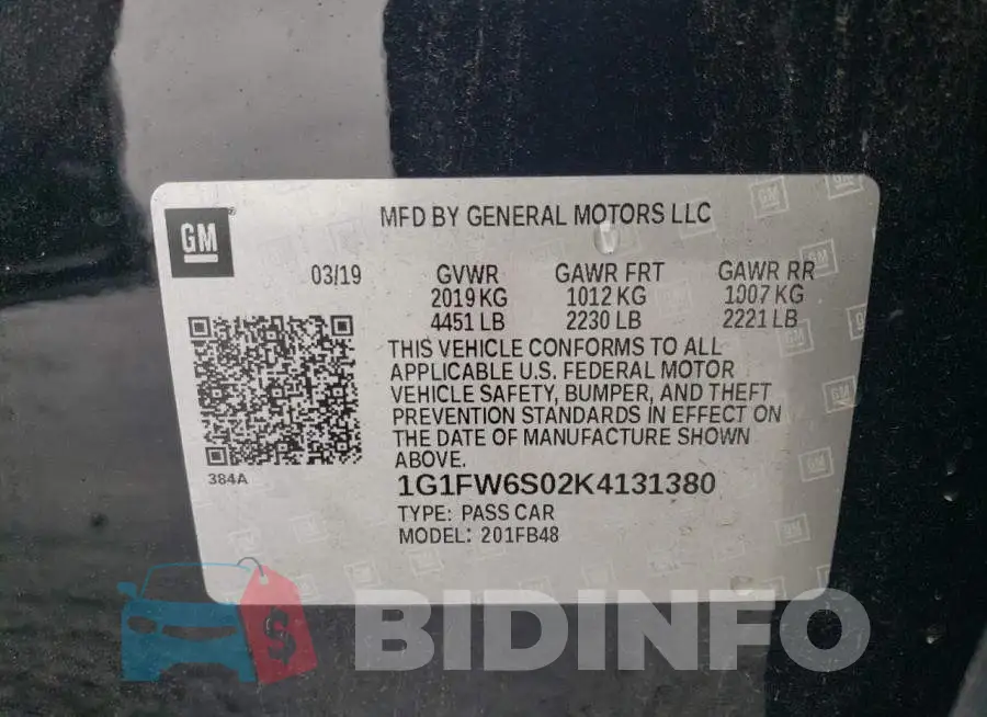 1G1FW6S02K4131380 Photo# 12