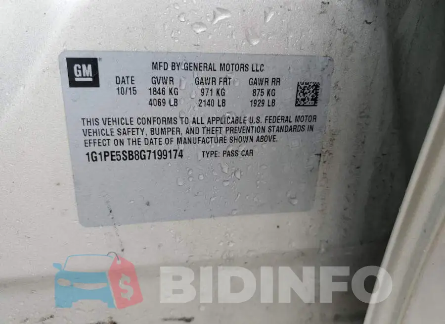 1G1PE5SB8G7199174 Photo# 12