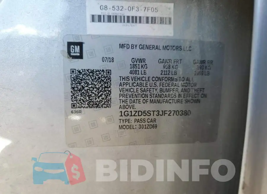 1G1ZD5ST3JF270380 Photo# 12