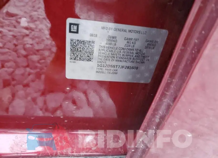 1G1ZD5ST7JF281608 Photo# 12