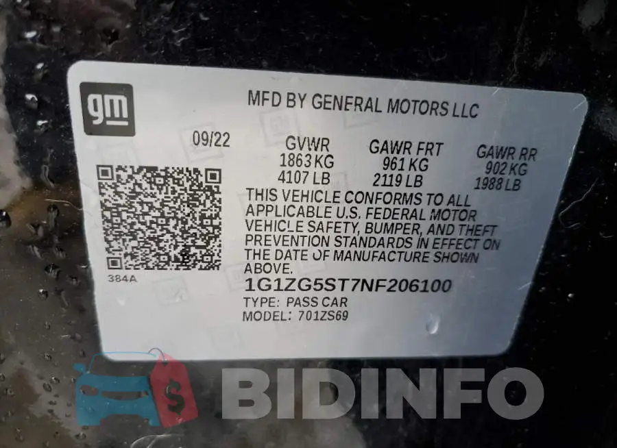 1G1ZG5ST7NF206100 Photo# 12