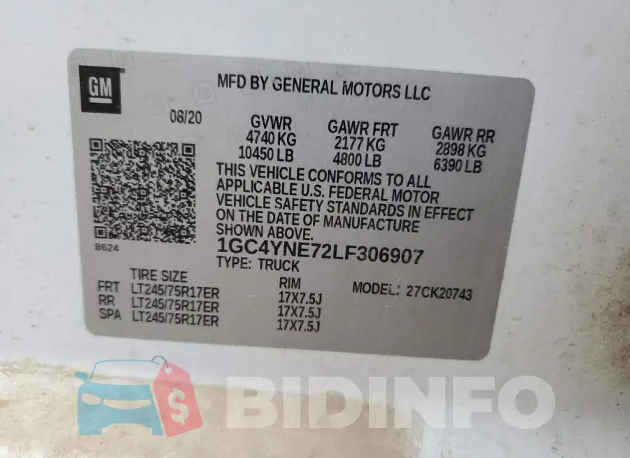 1GC4YNE72LF306907 Photo# 12