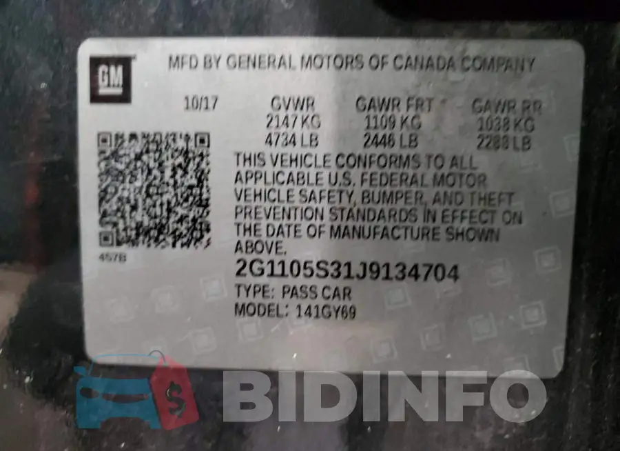 2G1105S31J9134704 Photo# 12