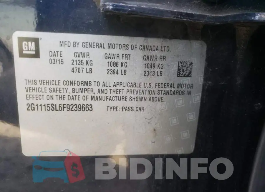 2G1115SL6F9239663 Photo# 12