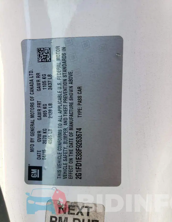 2G1FD1E38F9263674 Photo# 12