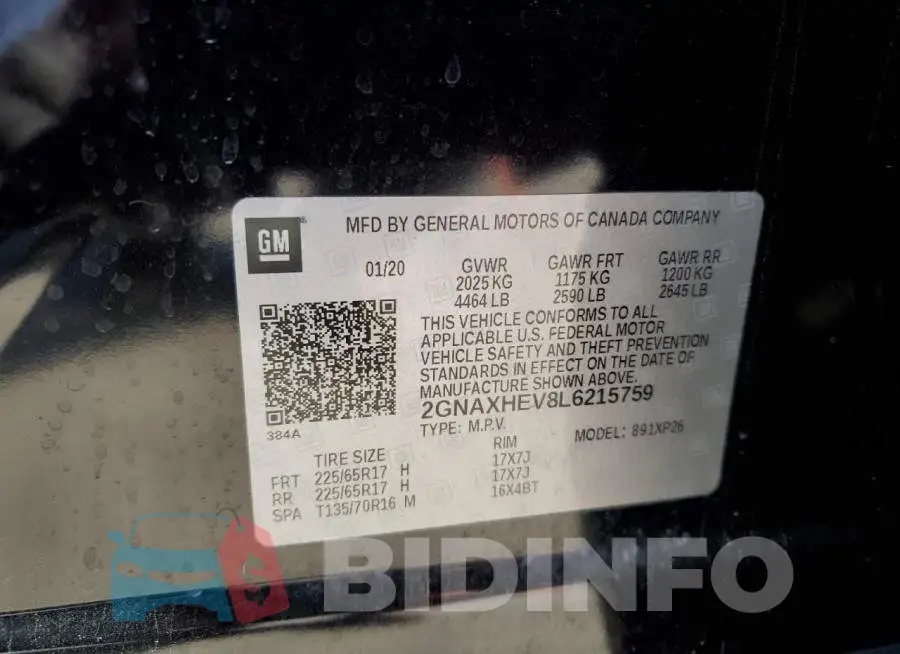 2GNAXHEV8L6215759 Photo# 13