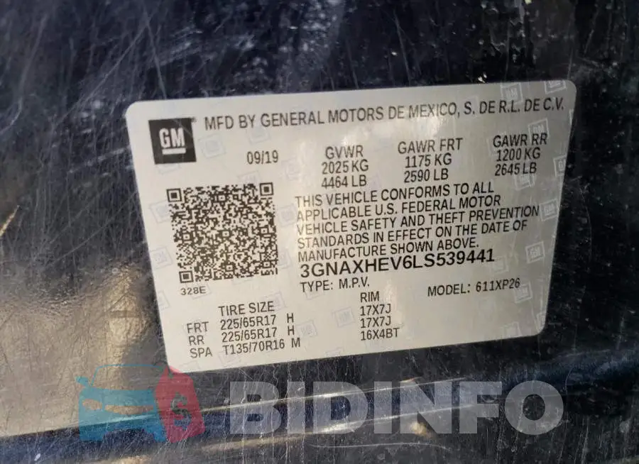 3GNAXHEV6LS539441 Photo# 13