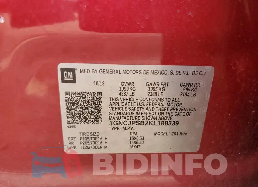 3GNCJPSB2KL188339 Photo# 12