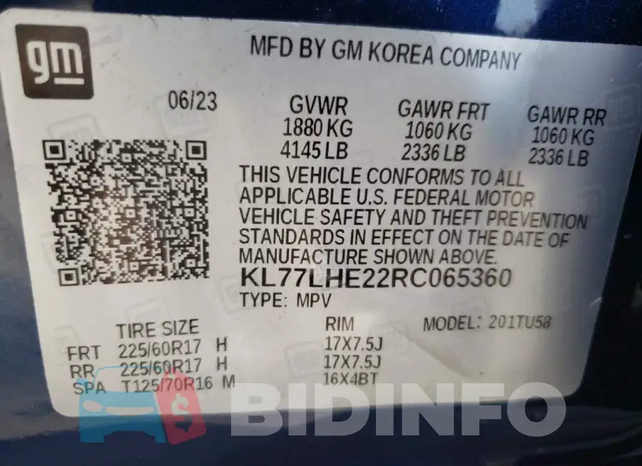KL77LHE22RC065360 Photo# 14