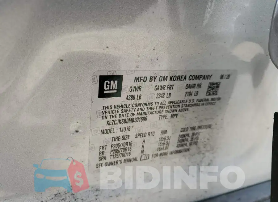 KL7CJKSB0MB301606 Photo# 12