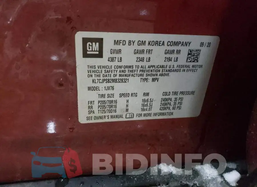 KL7CJPSB2MB328321 Photo# 13