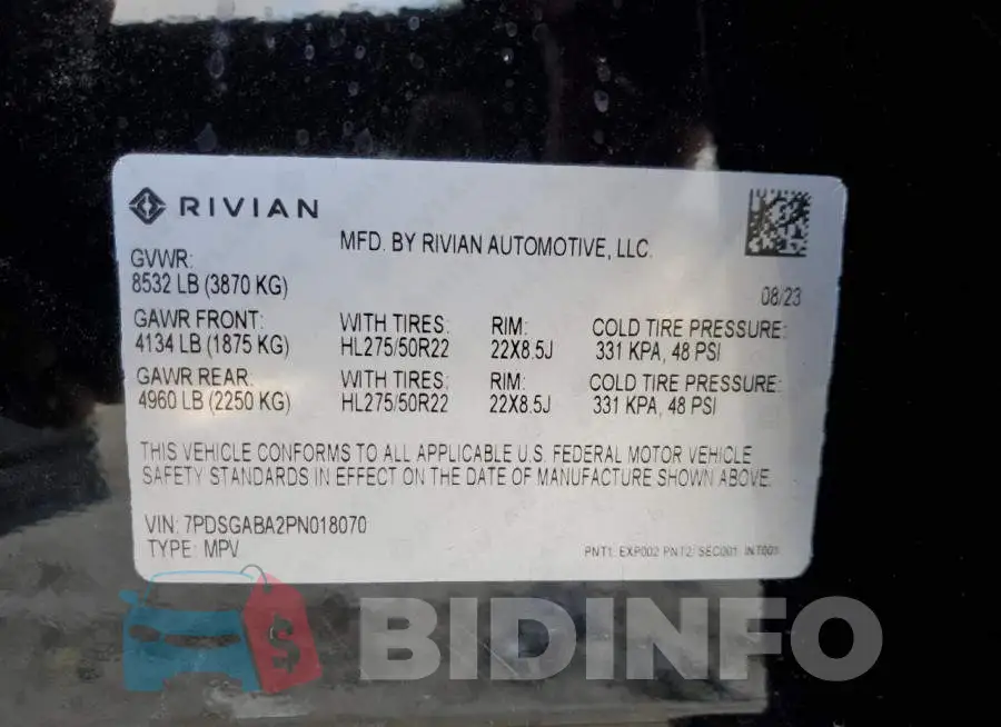 7PDSGABA2PN018070 Photo# 14