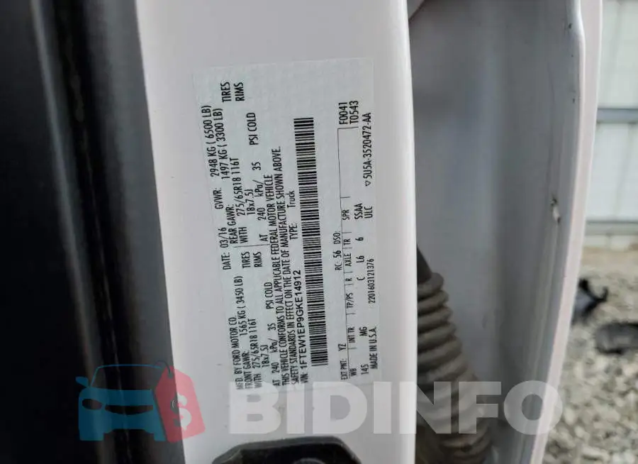 1FTEW1EP9GKE14912 Photo# 12