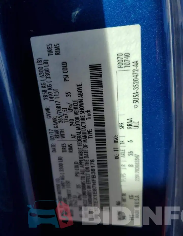 1FTEX1E87HFB38178 Photo# 12