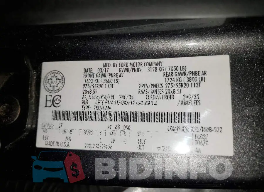 1FTFW1EG0HFB82912 Photo# 12
