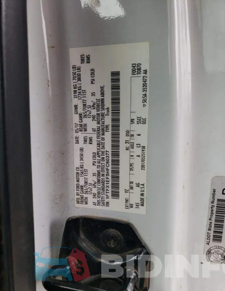 1FTFX1EF5HFC60377 Photo# 12
