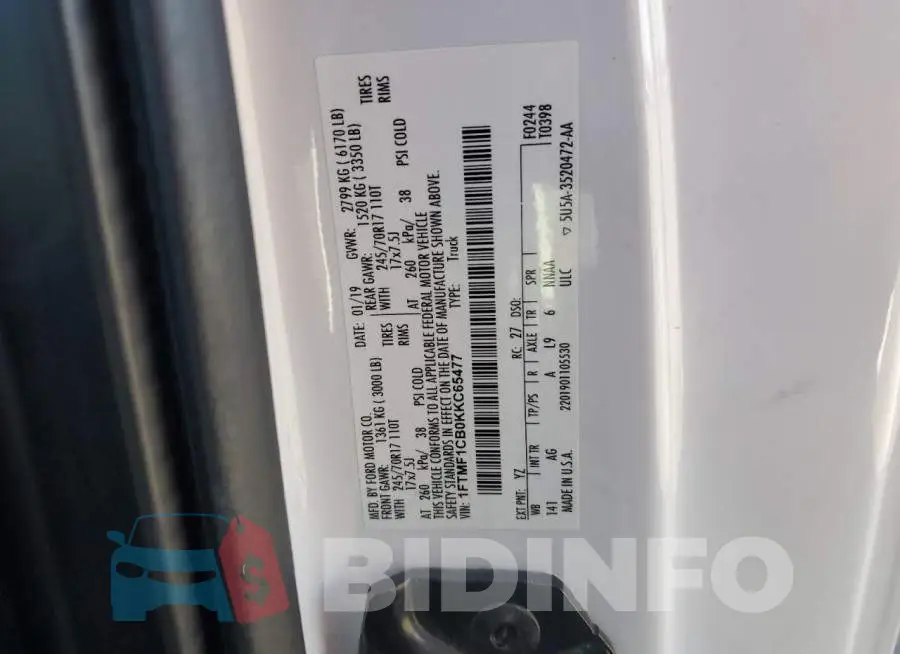 1FTMF1CB0KKC65477 Photo# 12