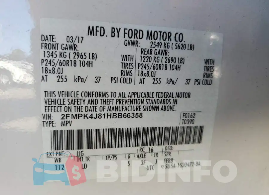 2FMPK4J81HBB66358 Photo# 13
