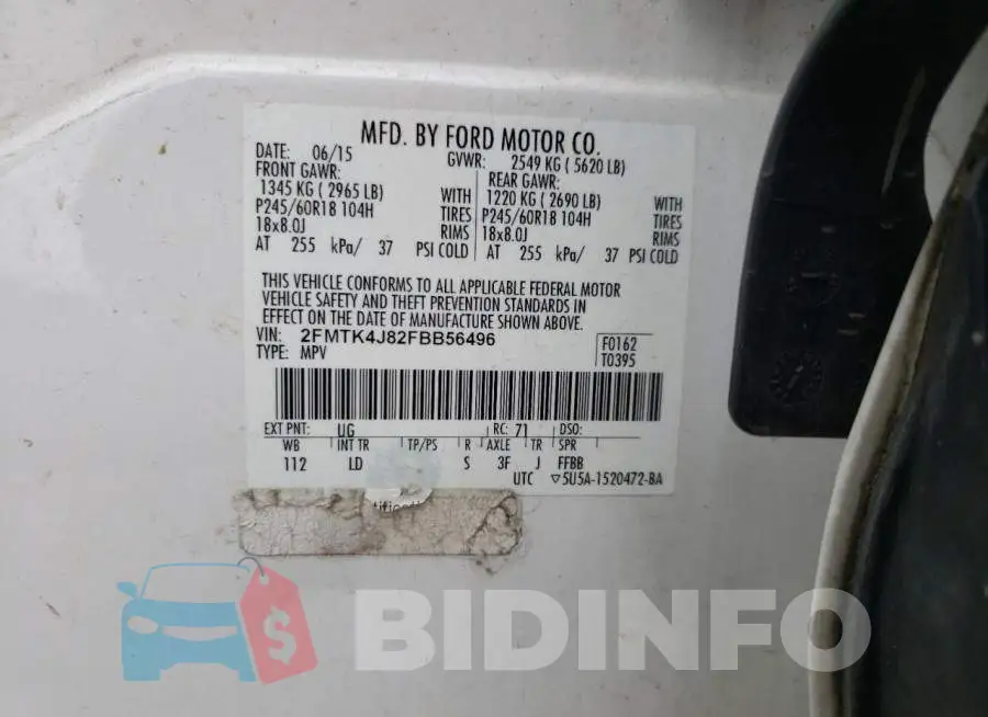 2FMTK4J82FBB56496 Photo# 13