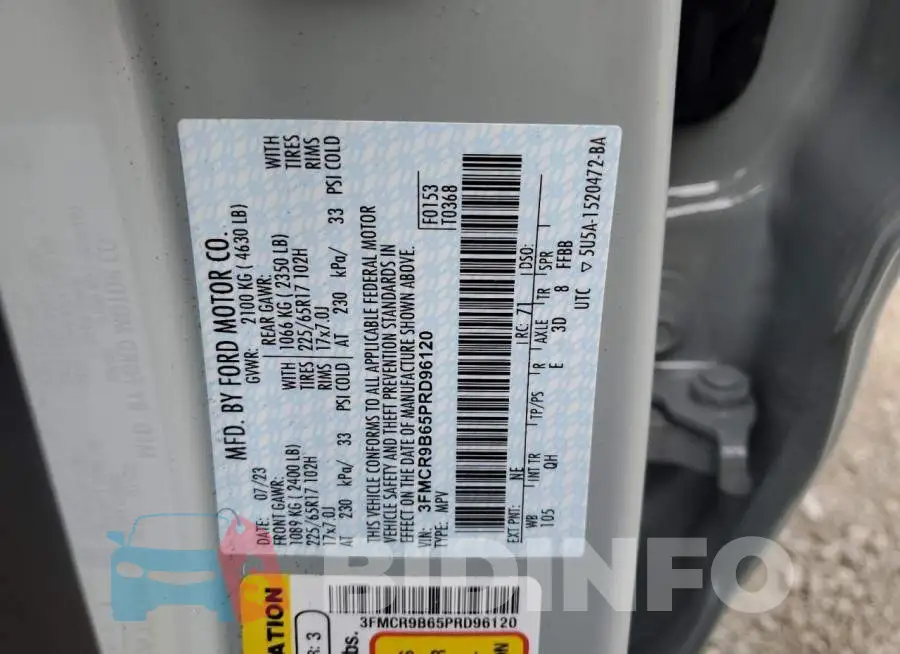 3FMCR9B65PRD96120 Photo# 12