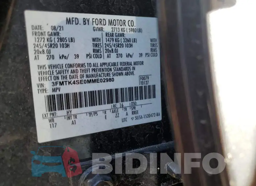3FMTK4SE0MME02980 Photo# 12