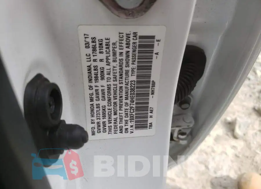 19XFC2F74HE038223 Photo# 12