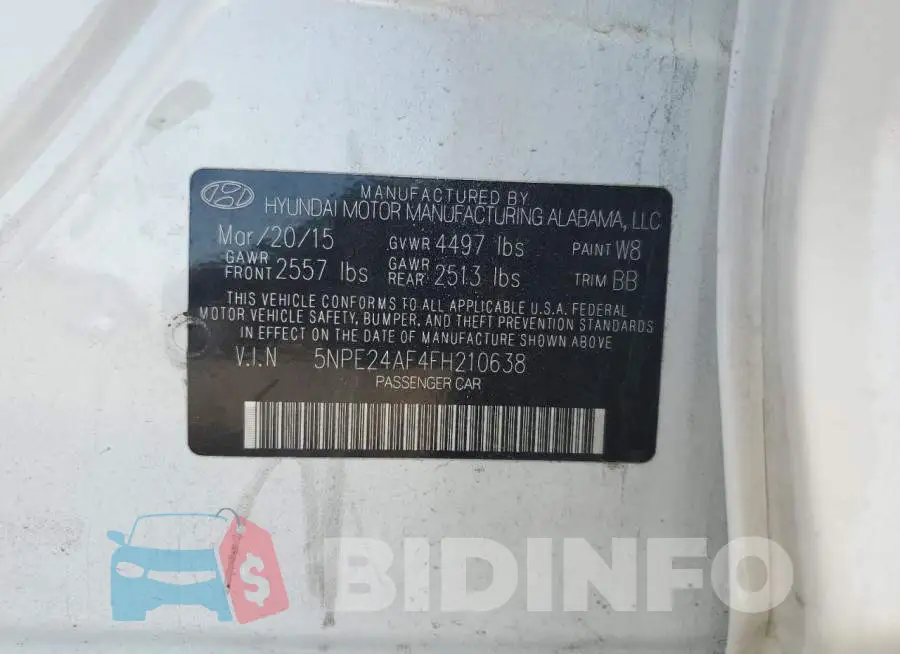 5NPE24AF4FH210638 Photo# 12
