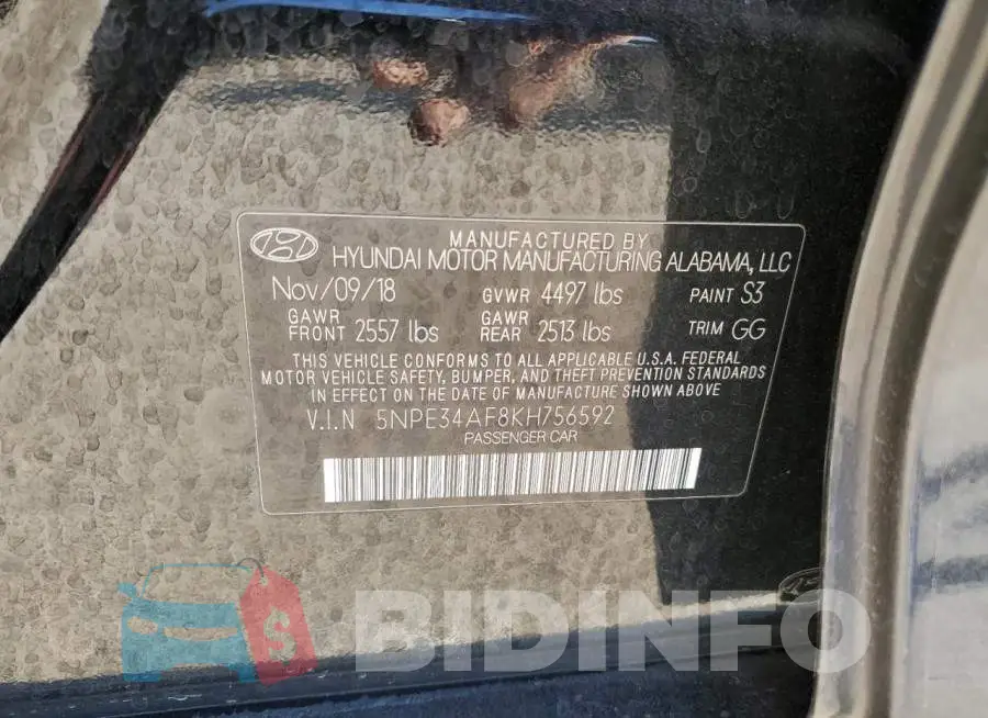 5NPE34AF8KH756592 Photo# 12