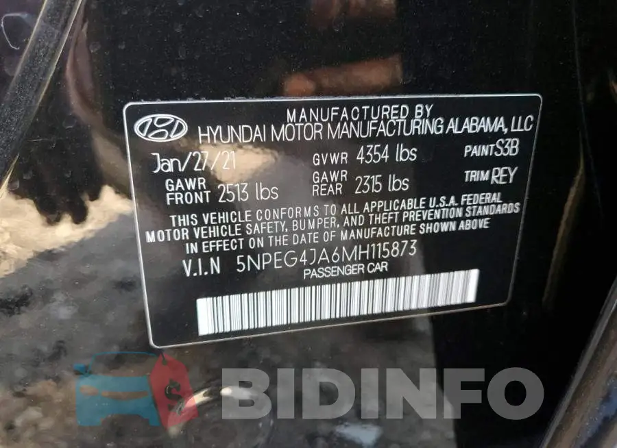 5NPEG4JA6MH115873 Photo# 12