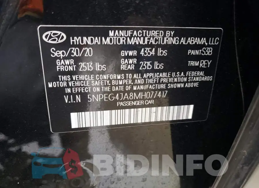 5NPEG4JA8MH077417 Photo# 12