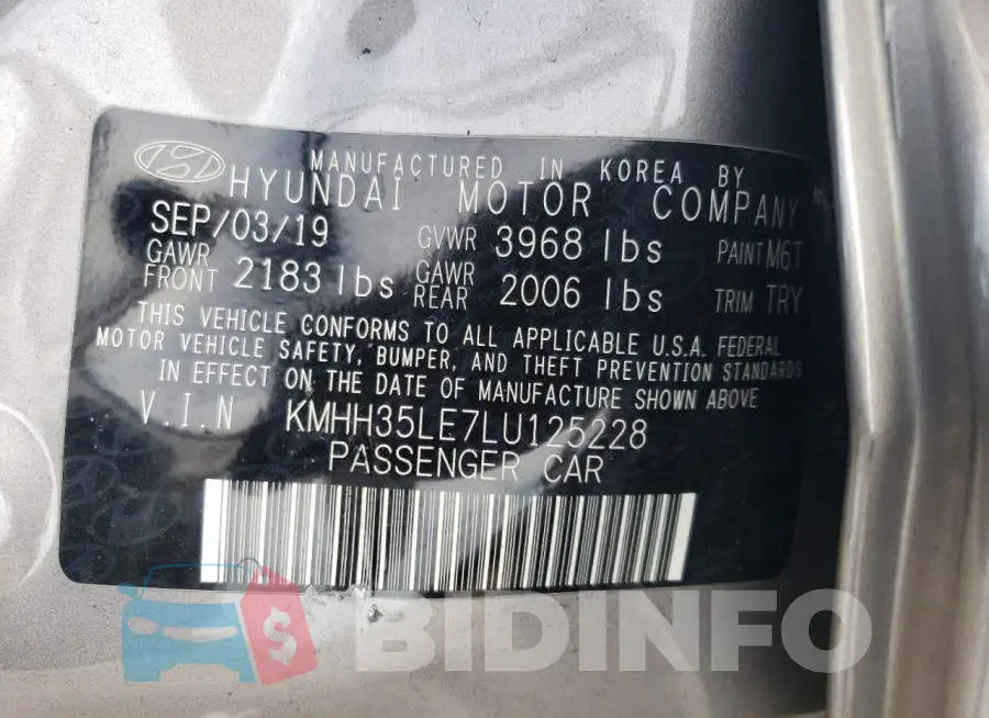 KMHH35LE7LU125228 Photo# 12