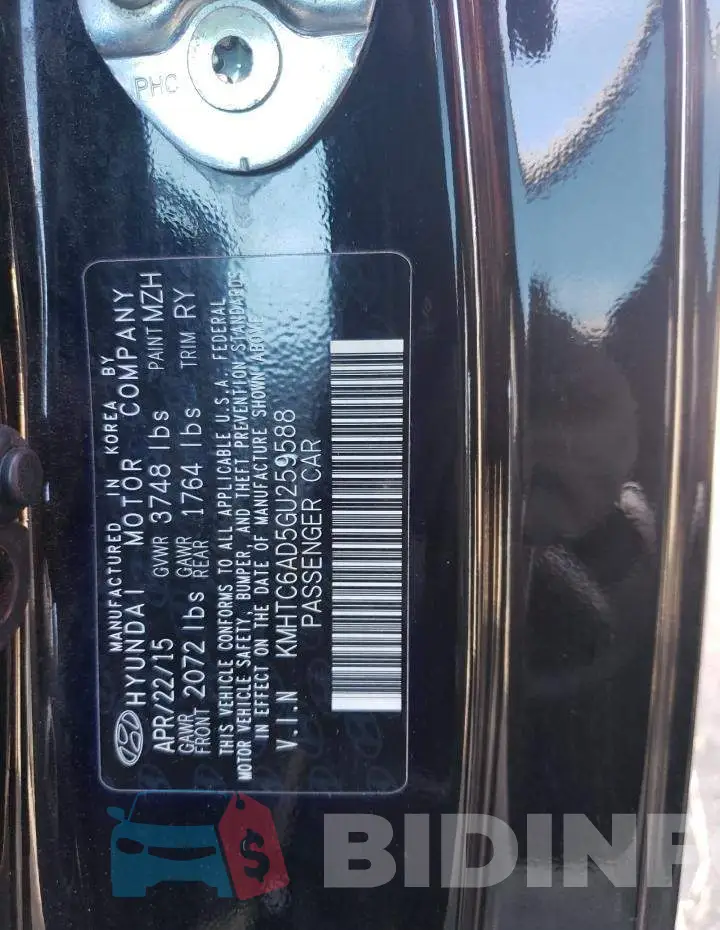 KMHTC6AD5GU259588 Photo# 12