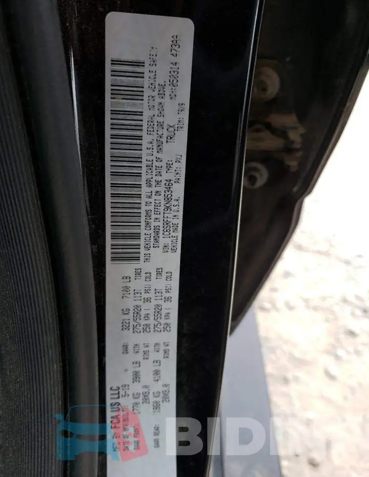 1C6SRFFT9KN853464 Photo# 13