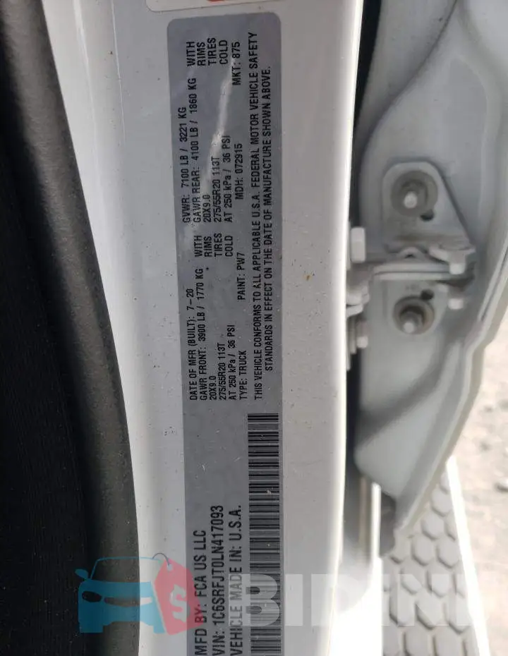 1C6SRFJT0LN417093 Photo# 12