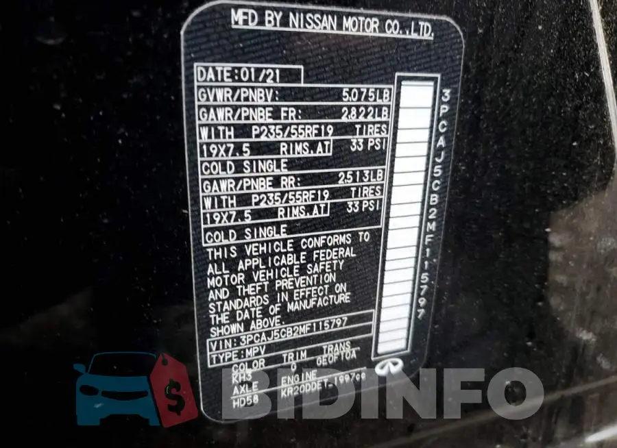 3PCAJ5CB2MF115797 Photo# 14