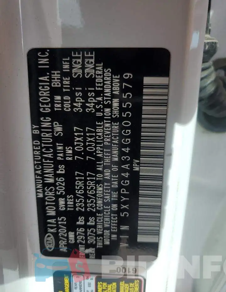 5XYPG4A34GG055579 Photo# 12