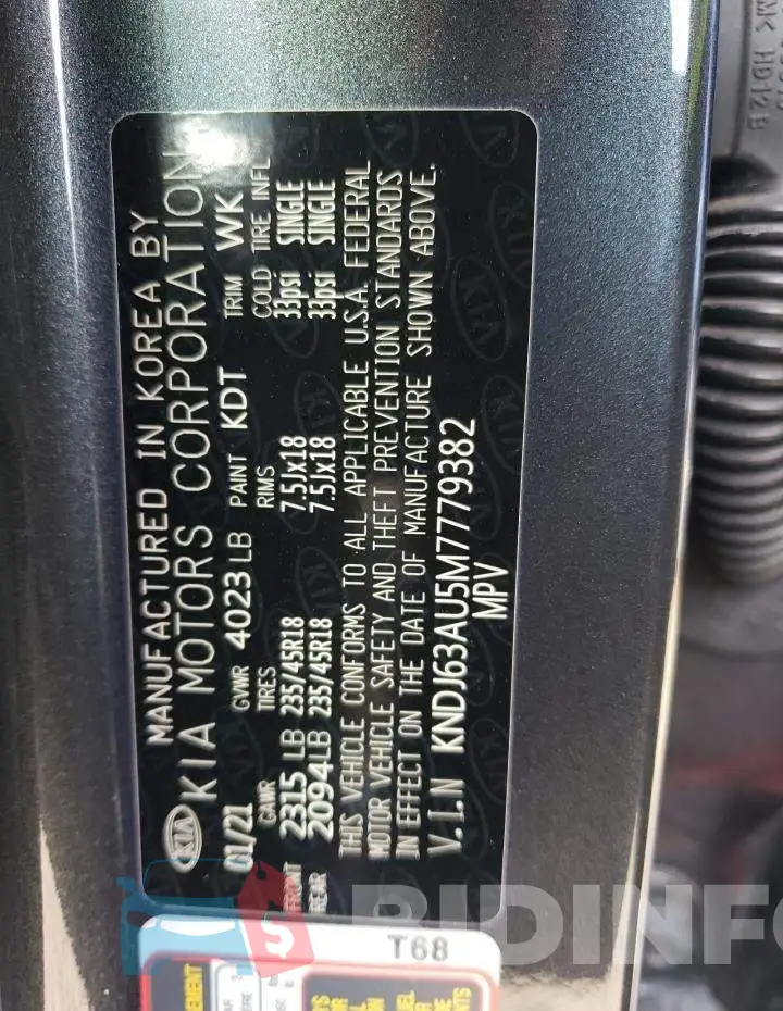 KNDJ63AU5M7779382 Photo# 13