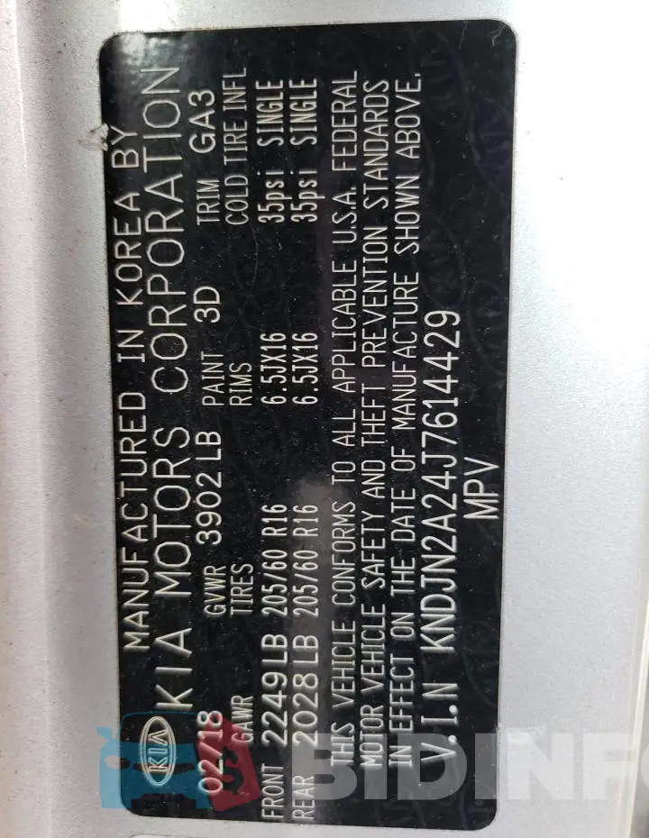 KNDJN2A24J7614429 Photo# 14