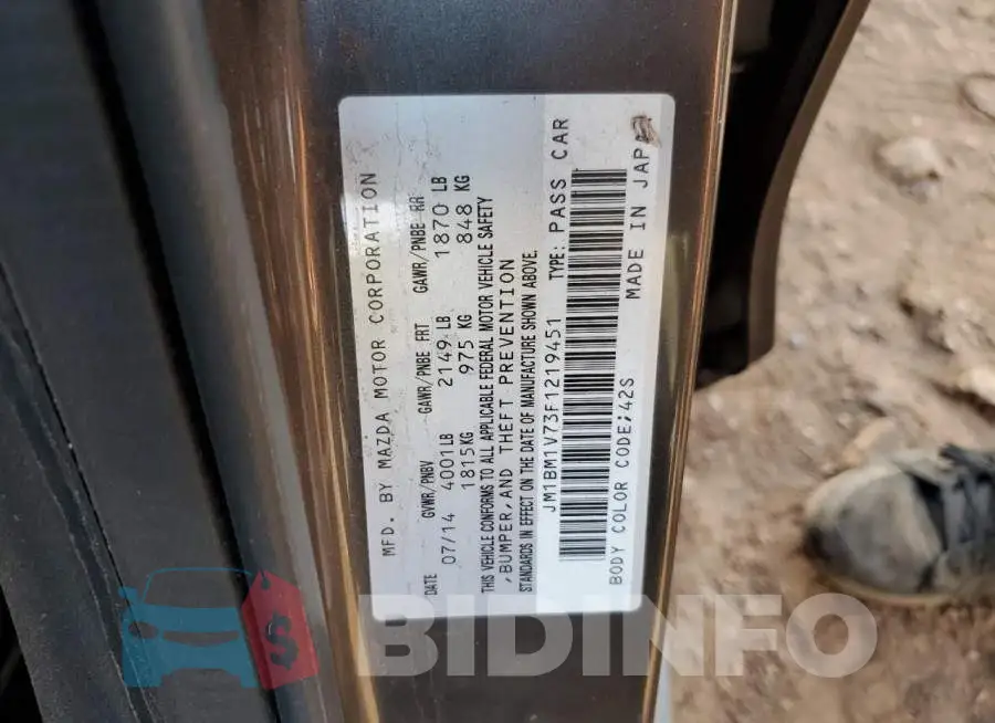 JM1BM1V73F1219451 Photo# 13