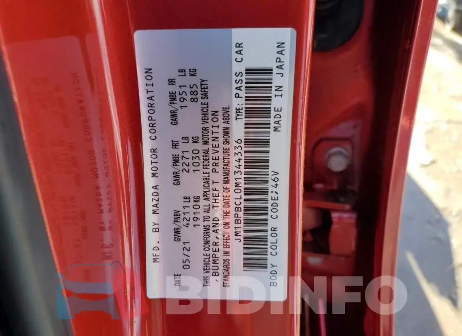 JM1BPBCL0M1344336 Photo# 12