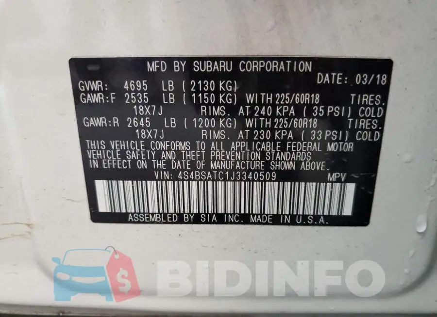 4S4BSATC1J3340509 Photo# 12
