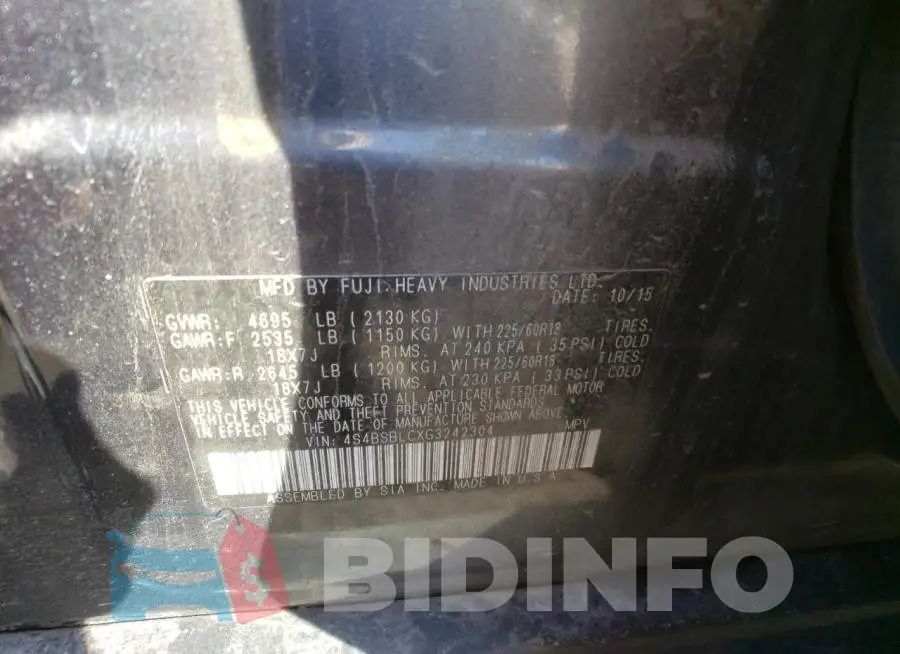 4S4BSBLCXG3242304 Photo# 12