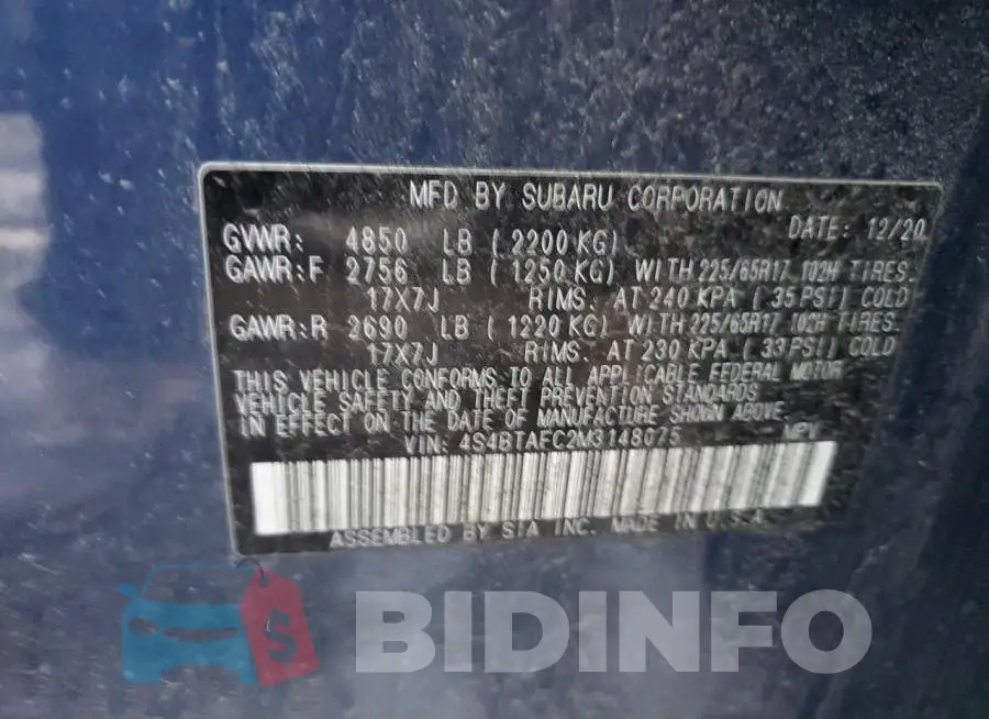 4S4BTAFC2M3148075 Photo# 12