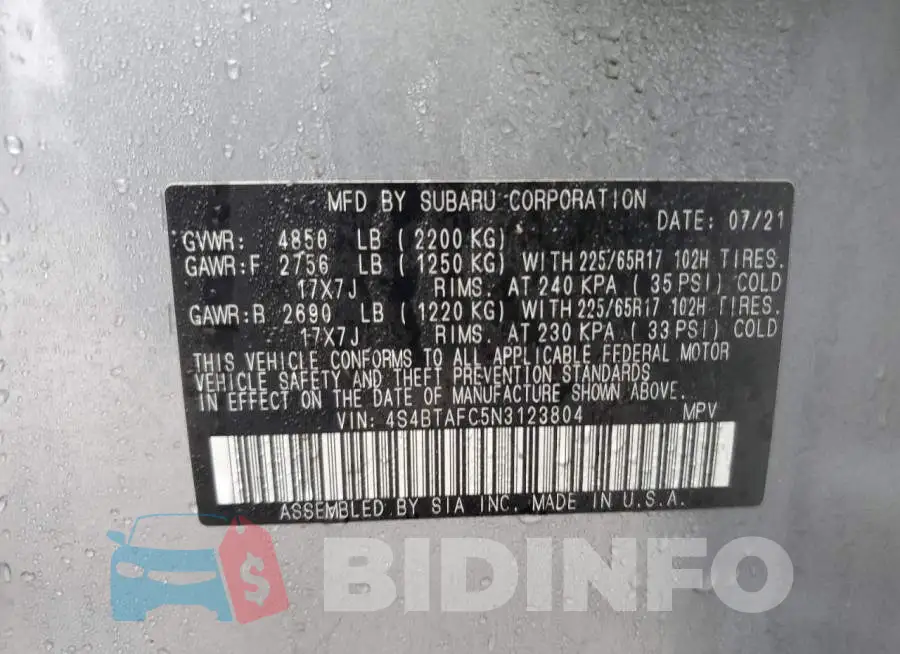 4S4BTAFC5N3123804 Photo# 12