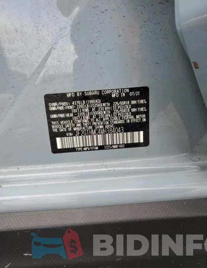 JF2GTHMC4MH384043 Photo# 12