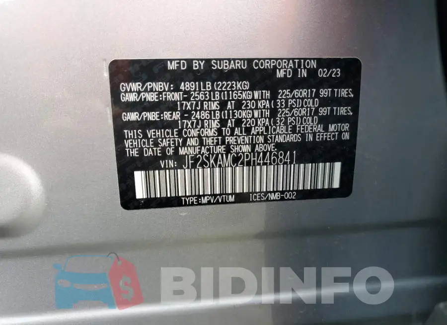 JF2SKAMC2PH446841 Photo# 13